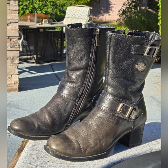 Harley-Davidson Shoes - Harley Davidson Womens  Sz 8 US Serita Black Leather Riding Boots